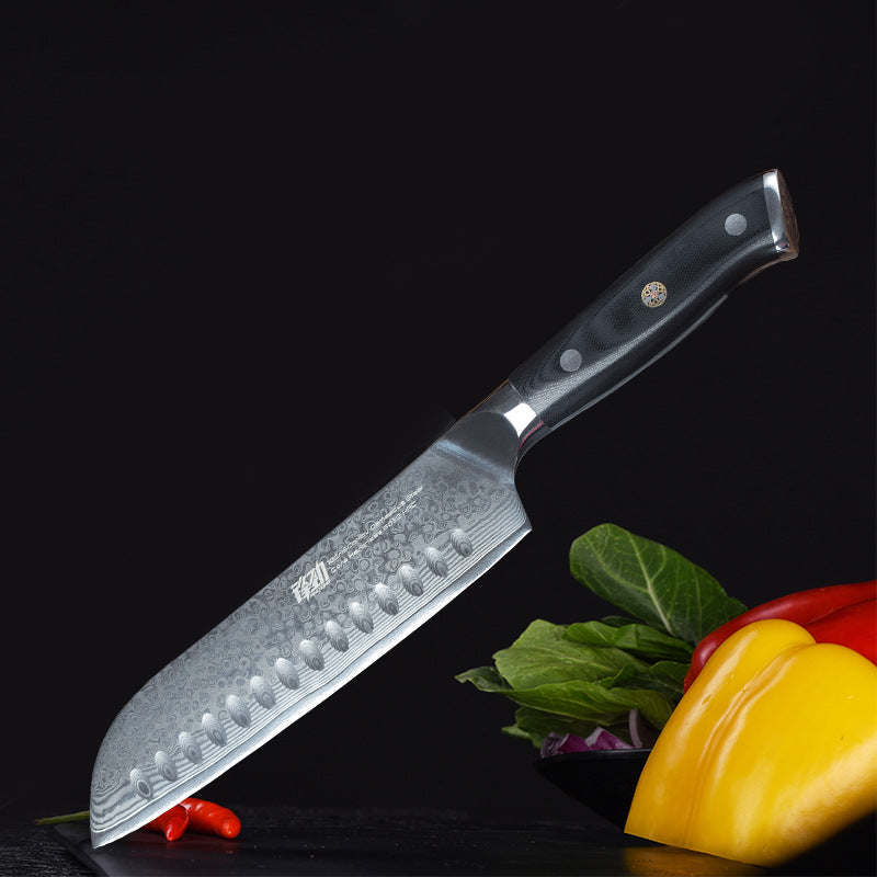 Damascus 7 Inch Santoku Knife