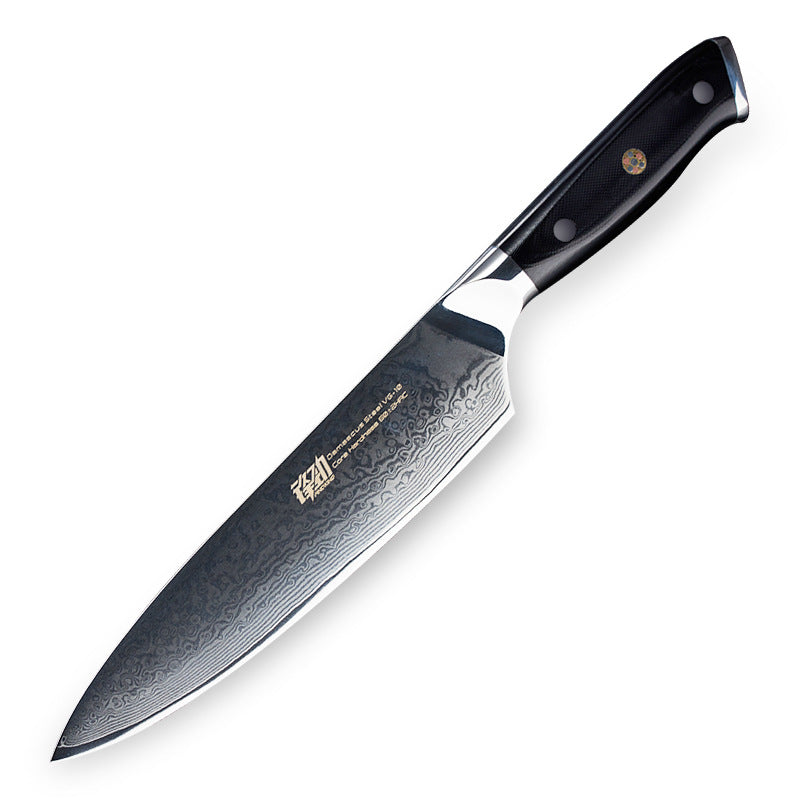 G10 Handle Damascus Slicing Knife